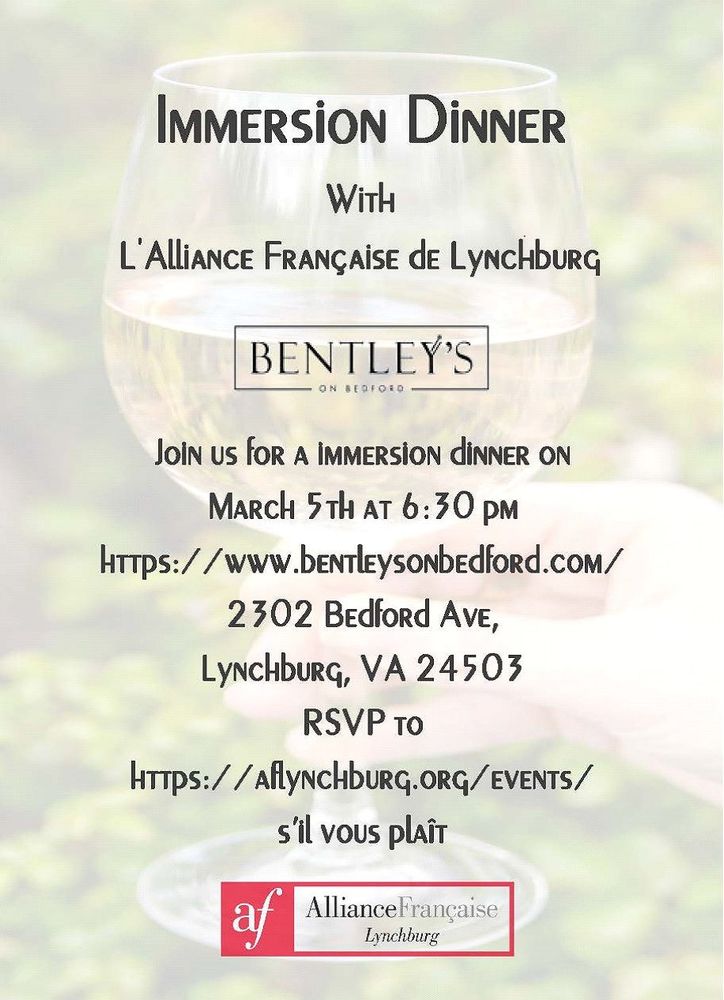 Immersion Dinner March 26