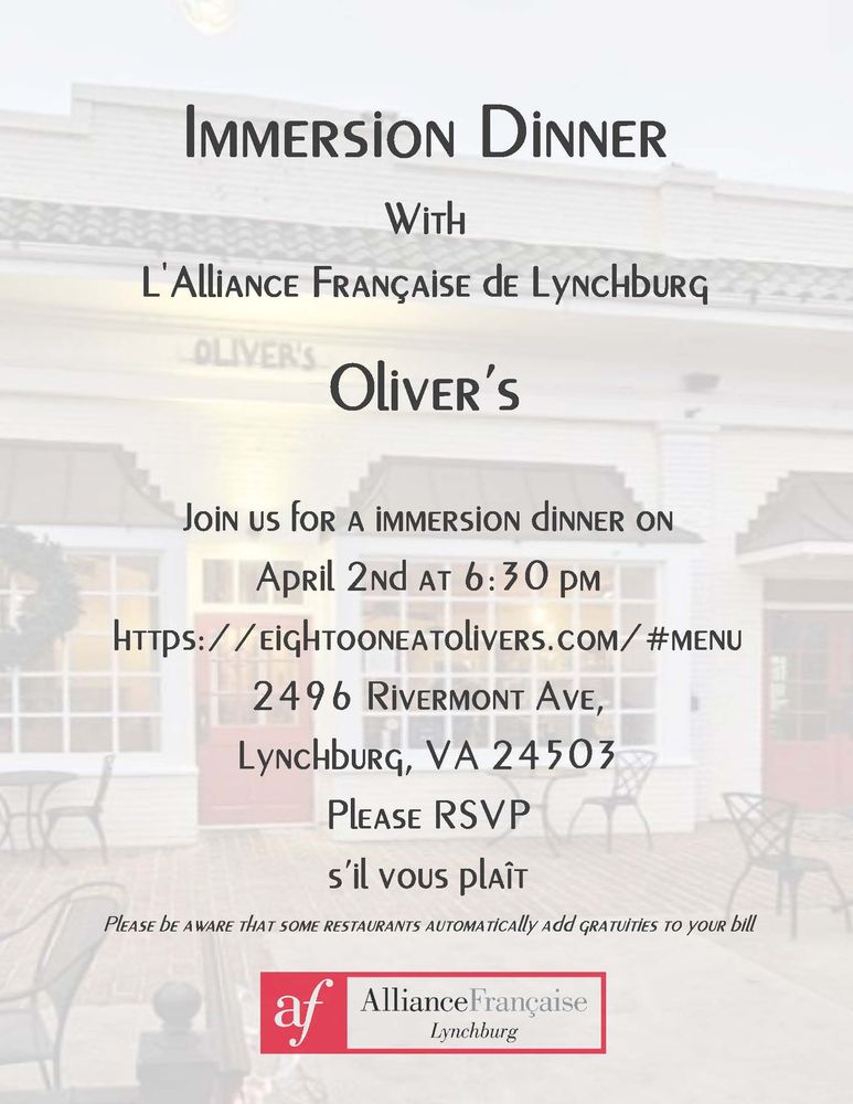 Immersion Dinner April 2026